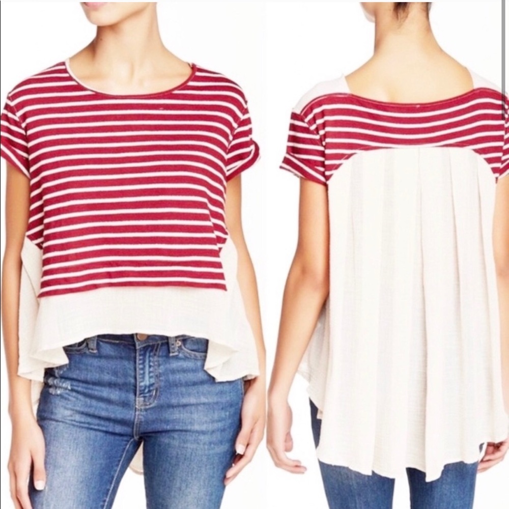 Free people French Kiss striped high low top